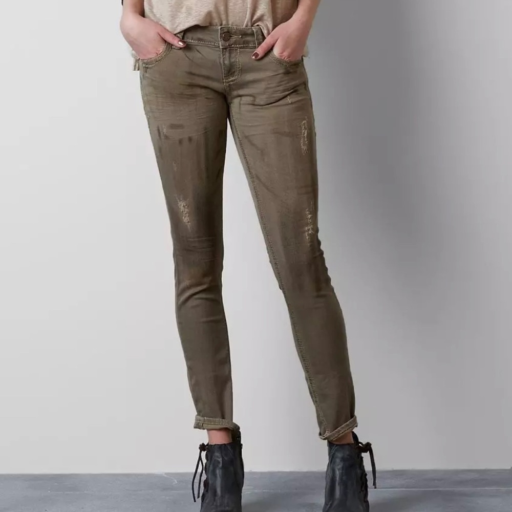 Buckle Black Jeans Womens 27 Brown Distressed Blend‎ Skinny Fit #80